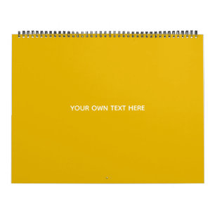Calendário Crie Seu Próprio Design Amarelo Personalizado