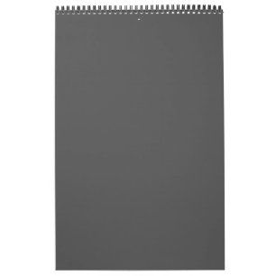 Calendário Crie seu próprio design personalizado cinza escuro