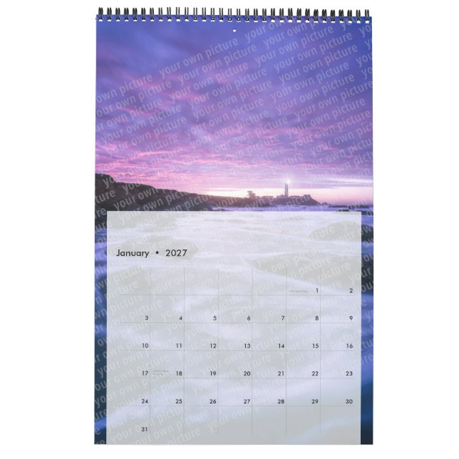 Calendário CRIE-SEU-PRÓPRIO faça upload personalizado do seu  (Jan 2027)