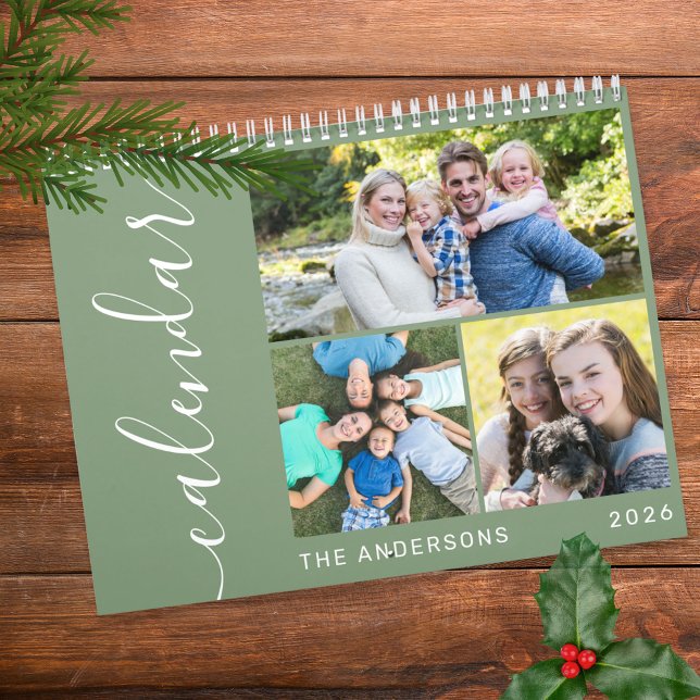 Calendário Crie seu próprio script de colagem mínima de 3 fot (Criador carregado)