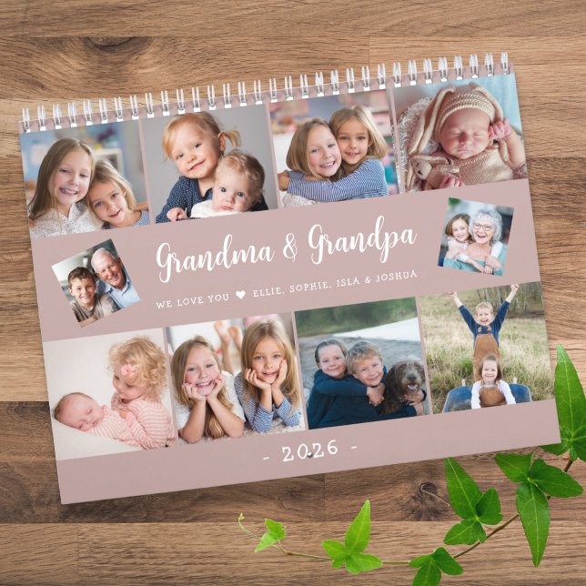 Calendário Crie seu próprio script moderno da família de foto (Criador carregado)