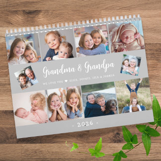 Calendário Crie seu próprio script moderno da família de foto