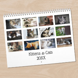 Calendário Crie Suas Próprias Fotos de Gatos Gatinhos Fofos