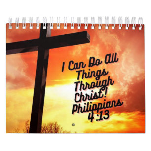 Calendário cristão com versos Bíblias