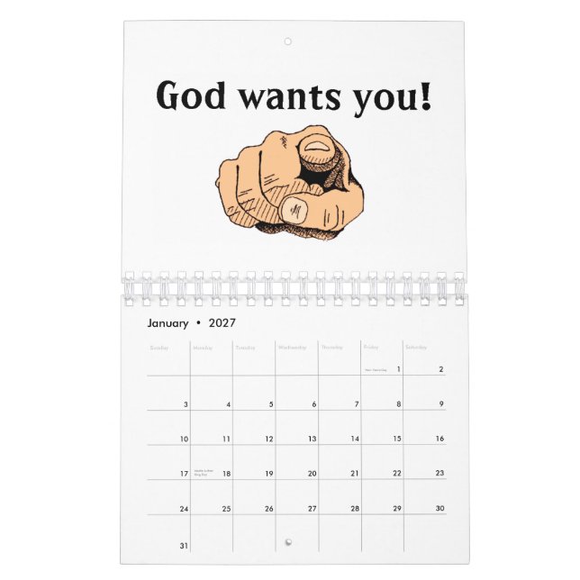 Calendário cristão inspirado (Jan 2027)
