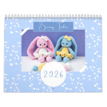 Crochet Bunny Calendar 2026 - Arte Familiar Feita