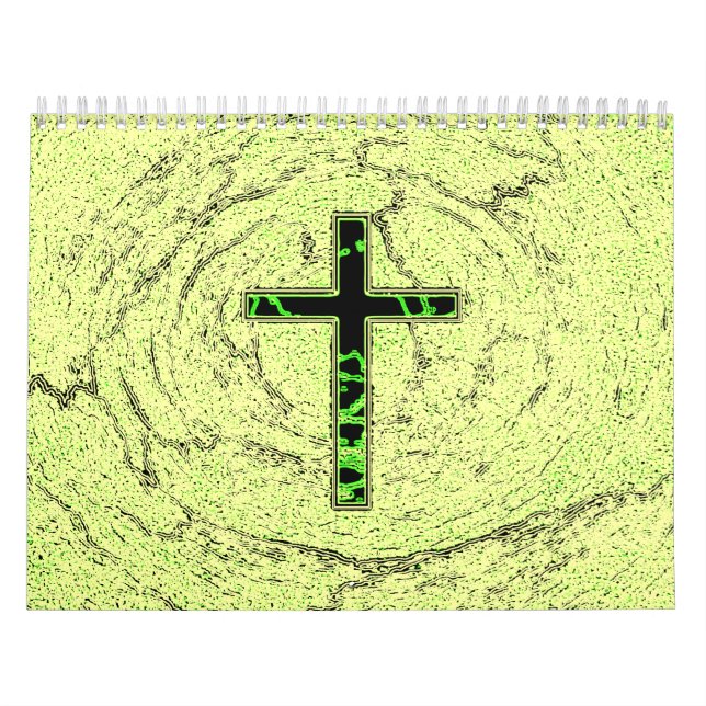 CALENDÁRIO CRUZ NEGRA E VERDE COM FUNDO MARÁVEL (Capa)