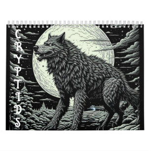 Calendário Cryptids Bigfoot, Chupacabra, Mothman, Yeti