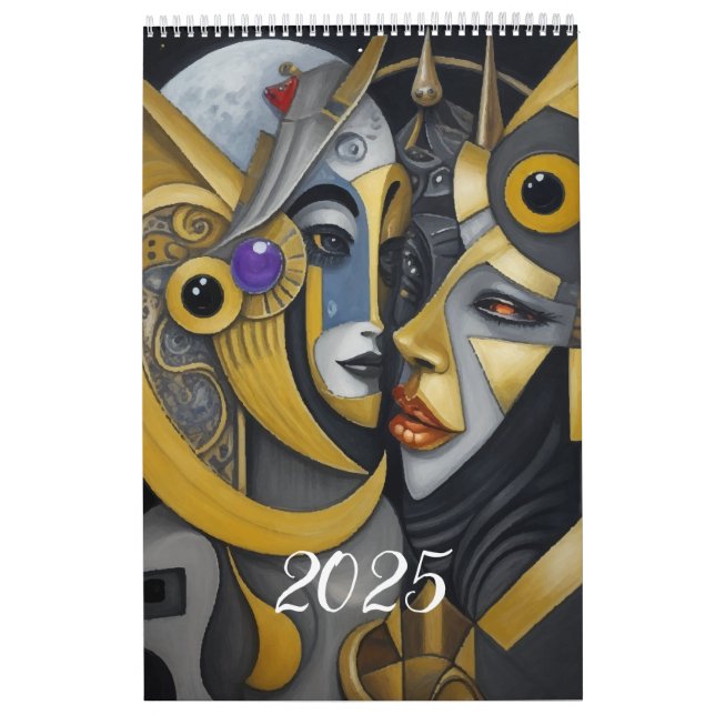 Calendário Cubismo no estilo de Picasso. 2025 (Capa)