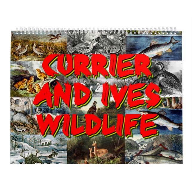 Calendário Currier & Ives Wildlife (Capa)