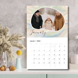 Calendário Custom 12-Month Photo Calendar – Grandparent Gift