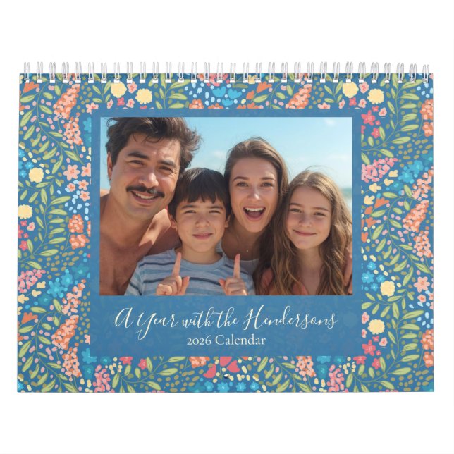 Calendário Custom 12-Month Photo Calendar – Holiday Gift (Capa)