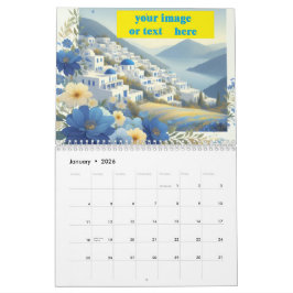 Calendário Custom Business Logo 2026 Wall Calendar - Modern a