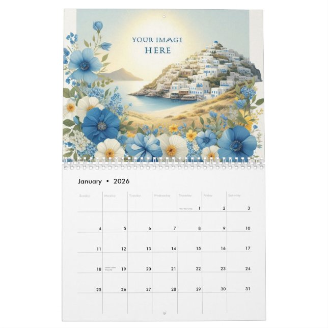 Calendário Custom Business Logo 2026 Wall Calendar - Modern b (Jan 2026)