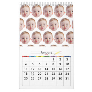 Calendário Custom Design Face baby or Family Gift for Memoria