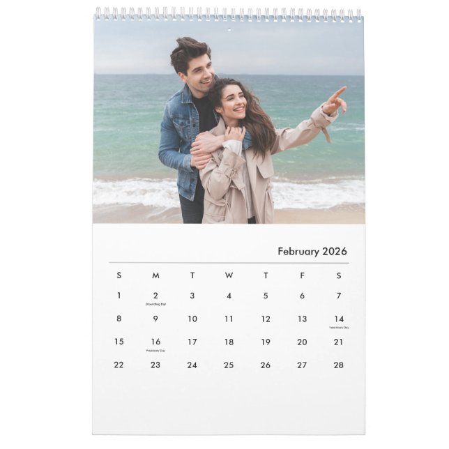 Calendário Custom Photo Calendar 2026 for Family Calendar Gif (Fev 2026)
