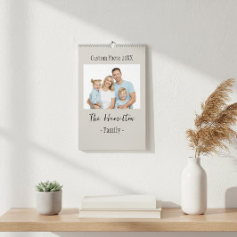 Calendário Custom Photo Calendar, Rustic Wall Design