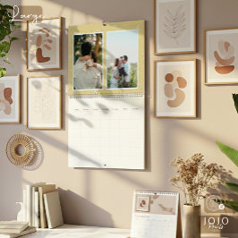 Calendário Custom photo collage Rose Line Art 2026