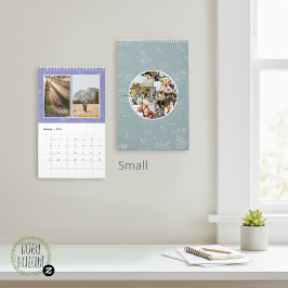 Calendário Custom photo collage Rose Line Art 2026