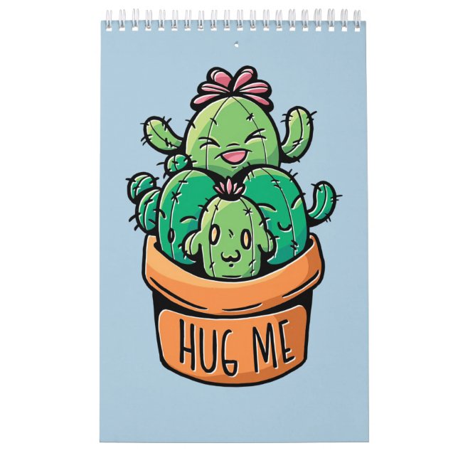 Calendário Cute Cactos Me Abrindo (Capa)