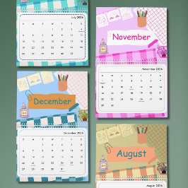 Calendário Cute Colorful 2026 Calendar