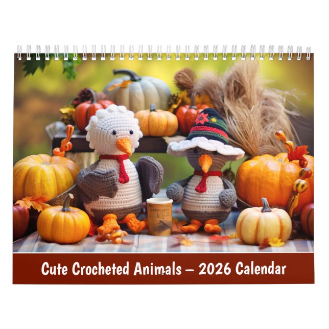 Calendário Cute Crocheted Animals – 2026 Calendar (Capa)