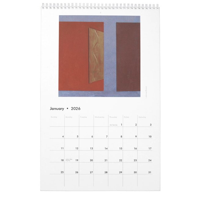Calendário da arte abstracta (Jan 2026)