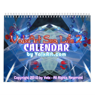 Calendário da arte da vida marinha por Valxart
