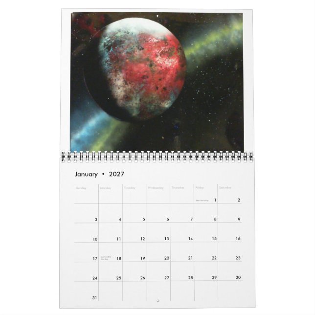 Calendário da arte de 2016 pulverizadores (Jan 2027)