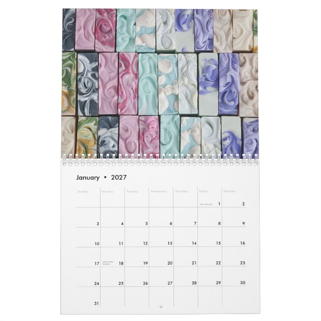 Calendário da arte do sabão (Jan 2027)