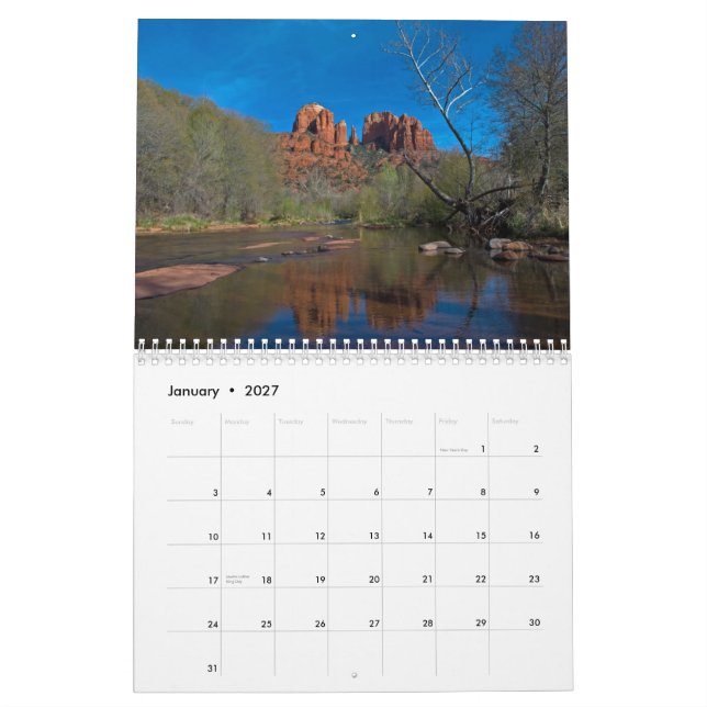 Calendário da beleza 2014 de Sedona (Jan 2027)