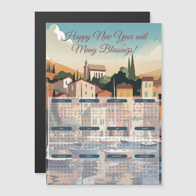 Calendário da Cidade do Mar de 2024 (Frente/Verso)