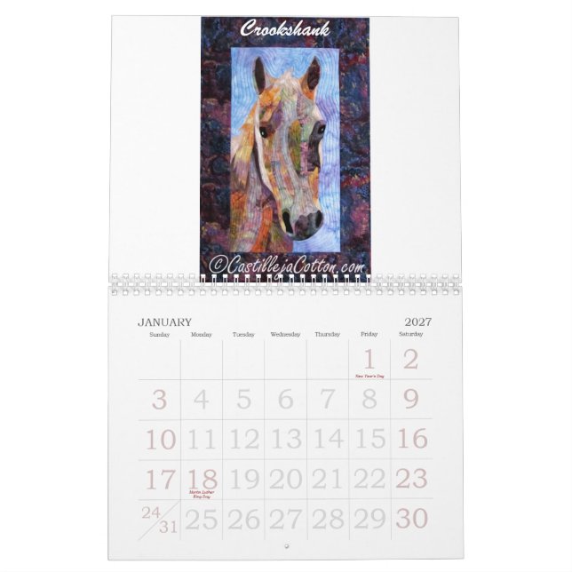 Calendário da edredão da arte (Jan 2027)