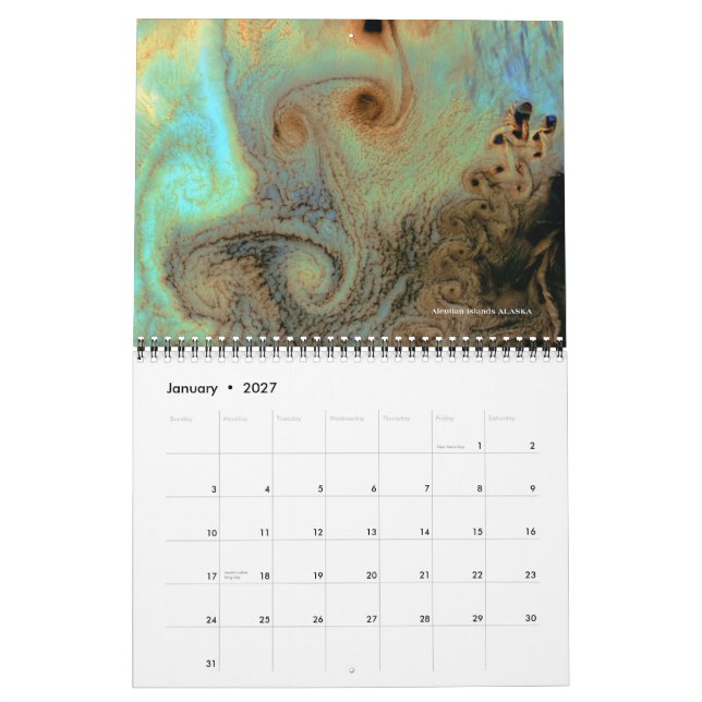 Calendário da escova de pintura 2015 do deus (Jan 2027)