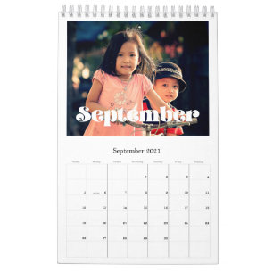 Calendário da família de scripts de vintagem ret