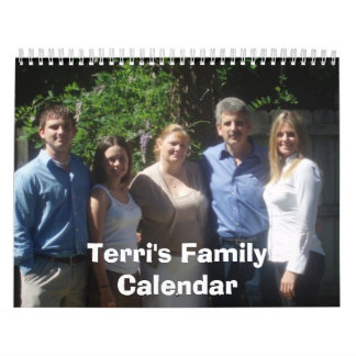 Calendário da família de Terri
