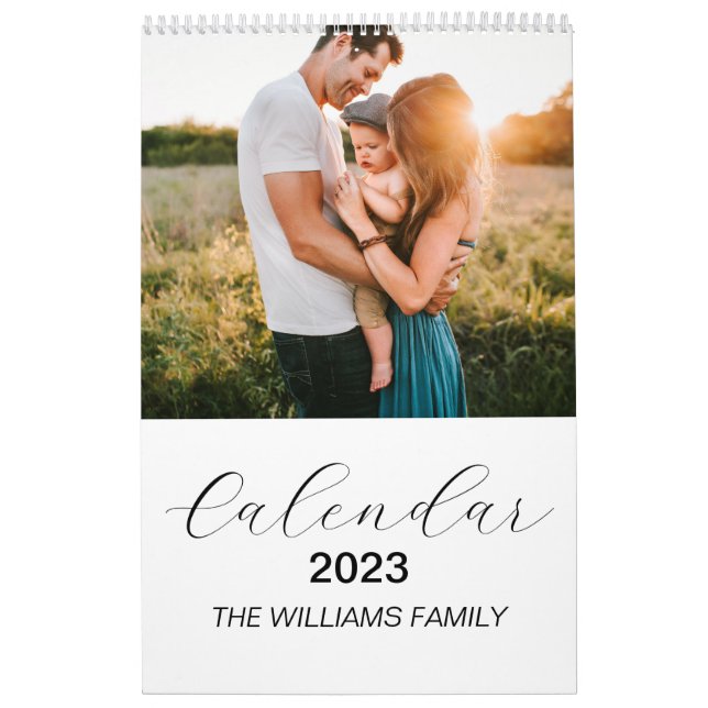 Calendário da Família Personalizada Moderna 2025 (Capa)