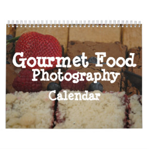Calendário da fotografia da comida de gourmet