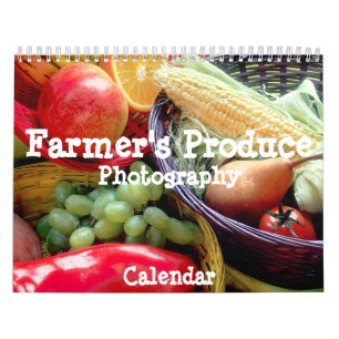 Calendário da fotografia do produto do fazendeiro