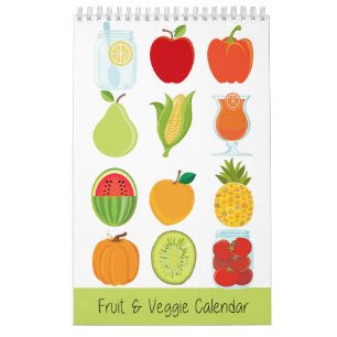 Calendário da fruta & do vegetariano