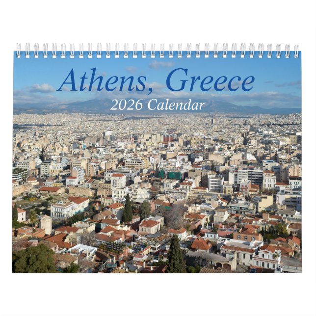 Calendário da Grécia de Atenas de 2026 (Capa)