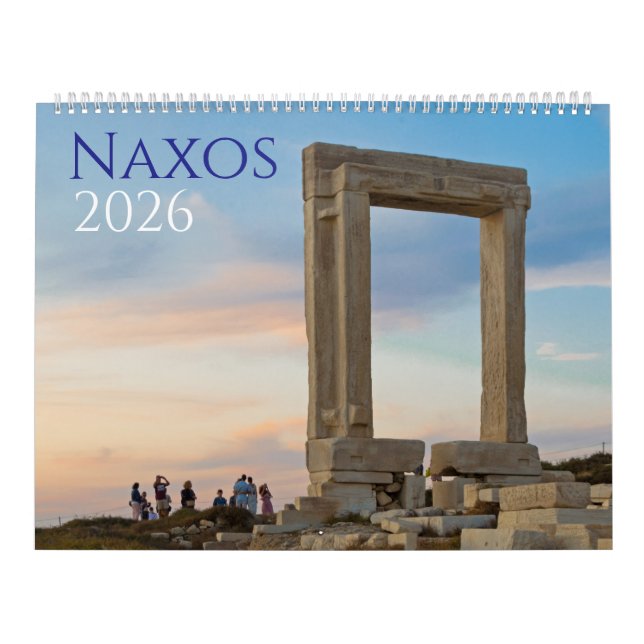 Calendário da Ilha Grega de Naxos 2026 (Capa)