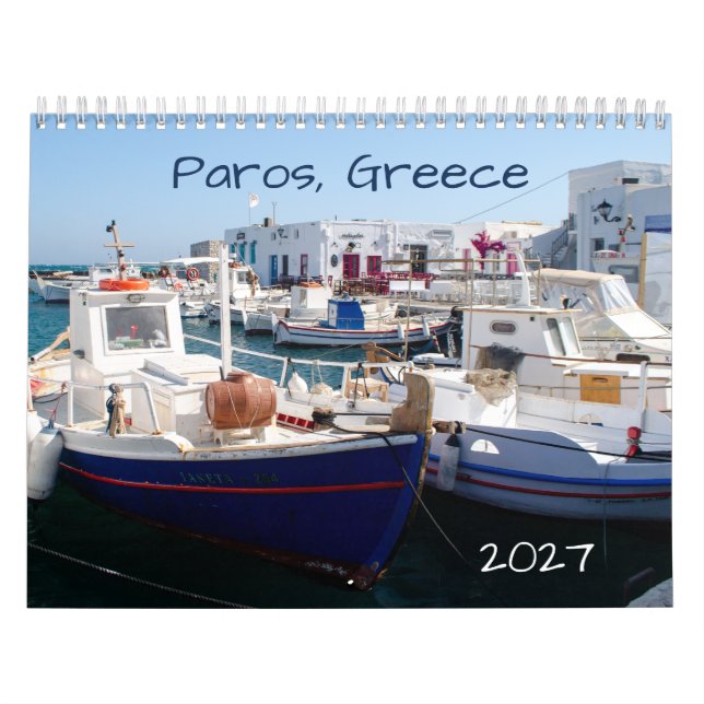 Calendário da Ilha Grega de Paros 2027 (Capa)