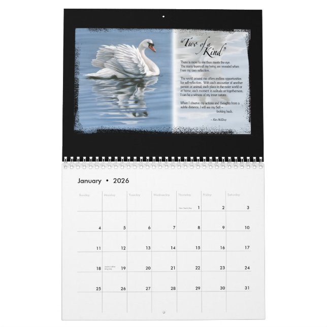 Calendário da inspiração do cavalo, ©Kim McElroy (Jan 2026)