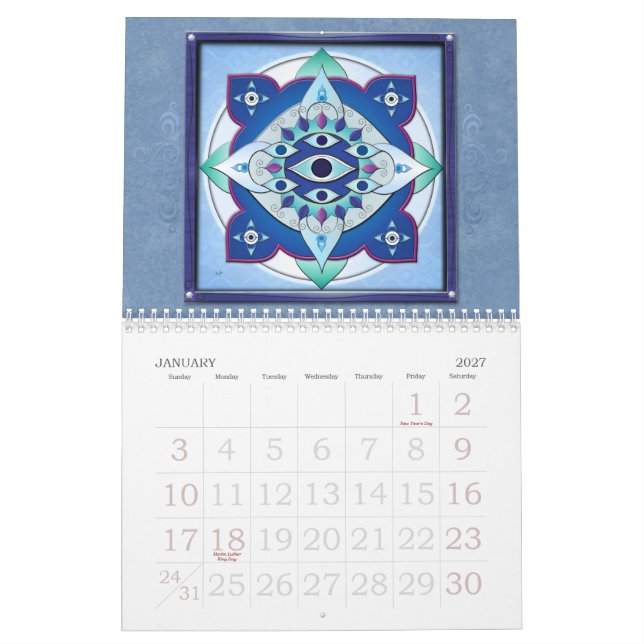 Calendário da Inspiração-Mandala 2015 de Digitas (Jan 2027)