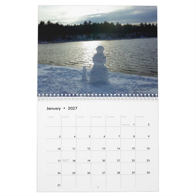 Calendário da lagoa 2014 de Walden com cotações de (Jan 2027)
