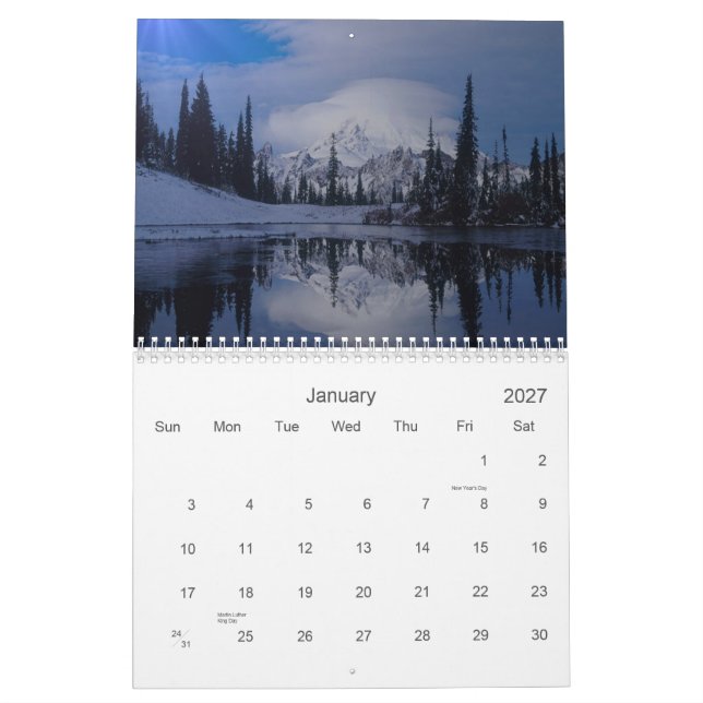 Calendário da natureza e dos animais selvagens (Jan 2027)