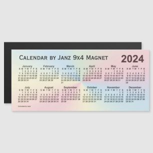 Calendário da Nuvem do Arco-Íris 2024 por Janz 9x4