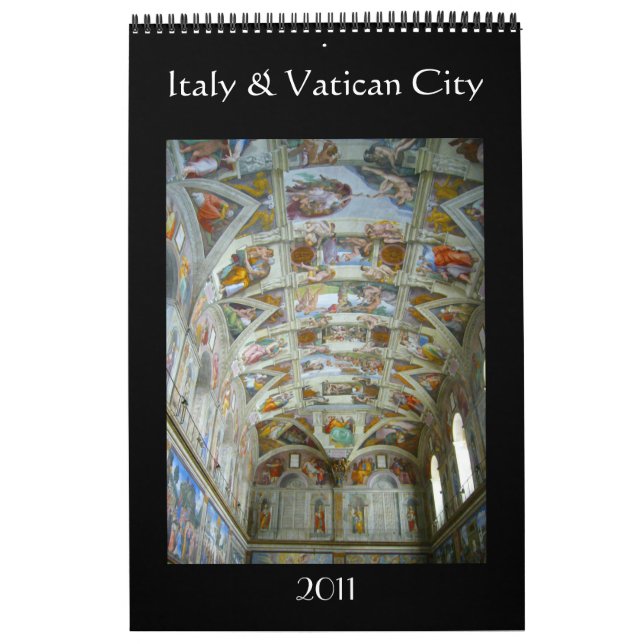 calendário da página de Italia & de vaticano 2011 (Capa)