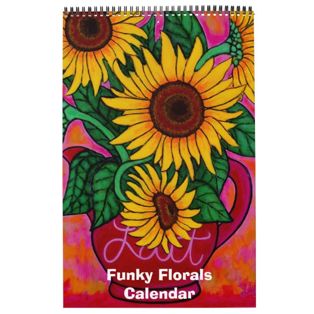 Calendário da Página de Solteiro do Funky Florals (Capa)